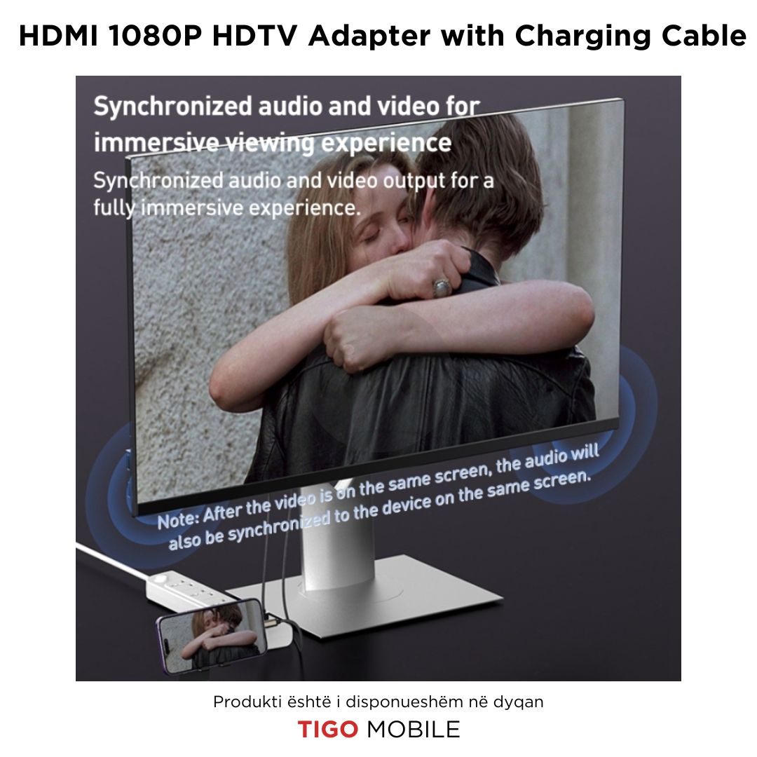 Yesido HDMI 1080P HDTV Adapter with Charging Cable - HM12