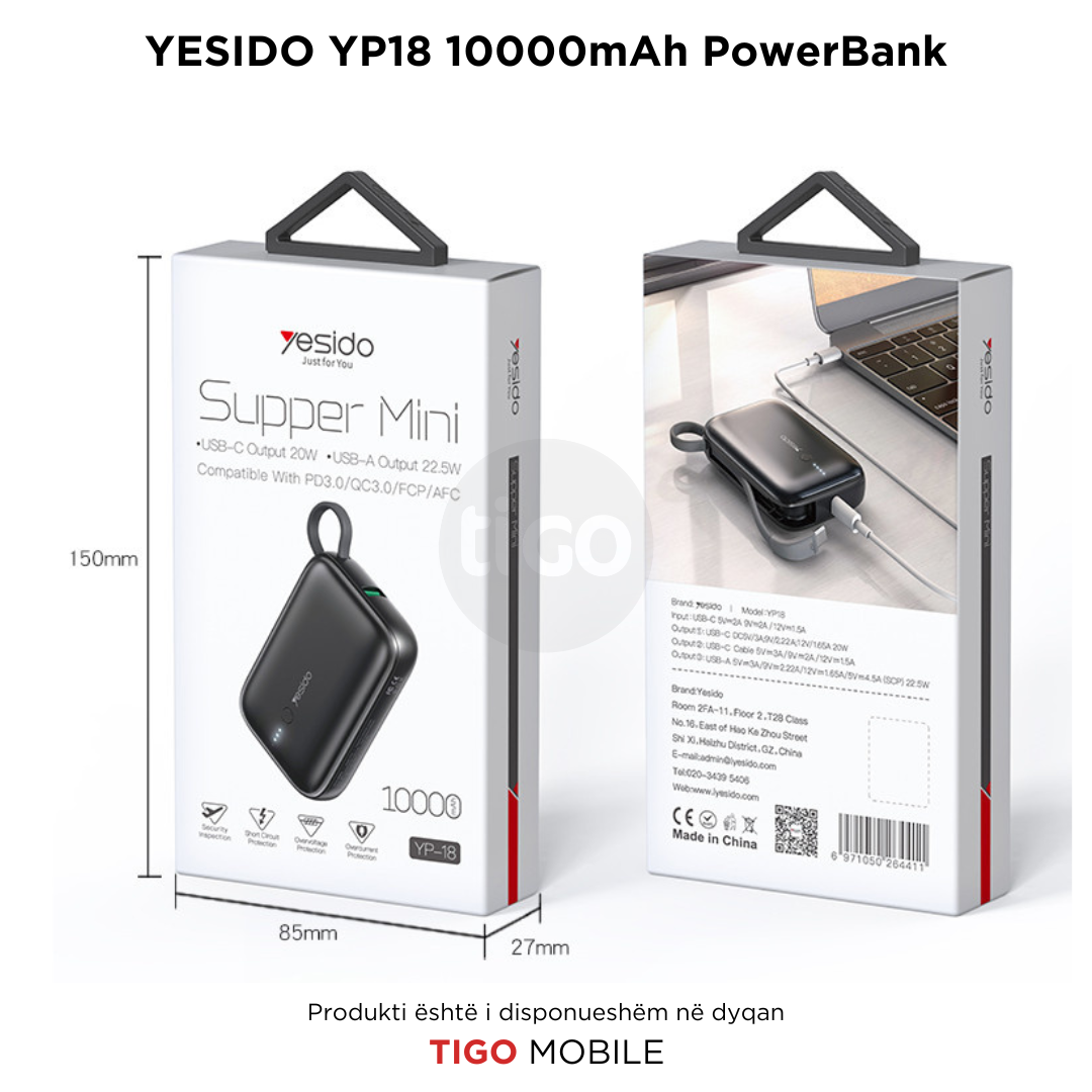 YESIDO YP18 10000mAh Power Bank