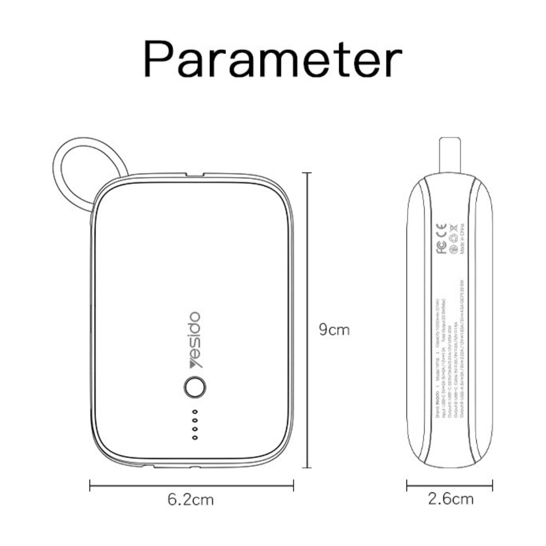 YESIDO YP18 10000mAh Power Bank