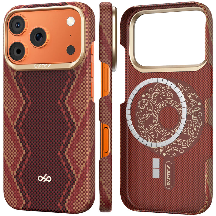 Raptic Kase Telefoni Aramid Fiber Skin-Bionic Magsafe Case for iPhone 17 Pro Max