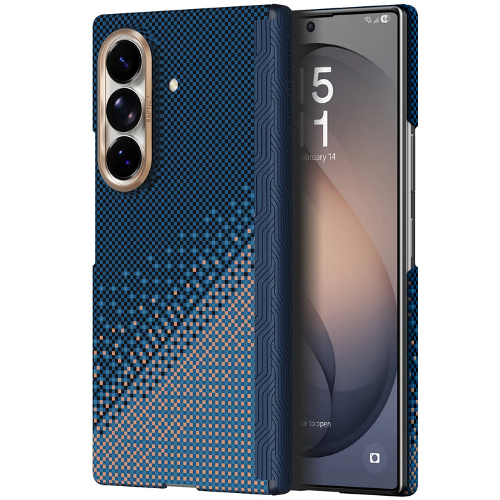 Raptic Aramid Skin-Pro  Magnetic Phone Case for SAMSUNG Galaxy Z Fold 8 Ultra - serenity emerald