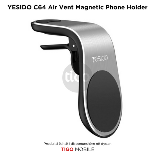 Yesido C64 – Mbajtëse Magnetike Alumini për Telefon