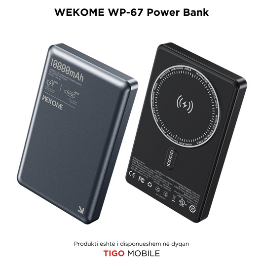 Wekome WP-67 Powerbank 22.5W 10000mAh – Karikim i Shpejtë dhe Portativ