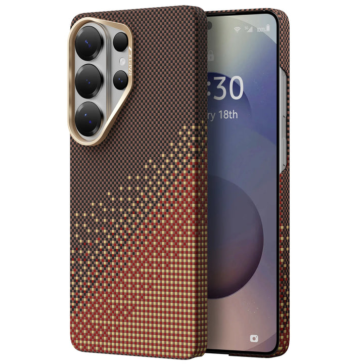 Raptic Kase Telefoni Aramid Skin for SamSung Galaxy S26 Ultra - serenity amber