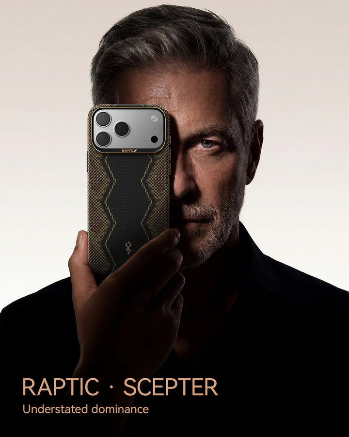 Raptic Kase Telefoni Aramid Skin Magsafe Phone Case for iPhone 17 Pro Max - Scepter