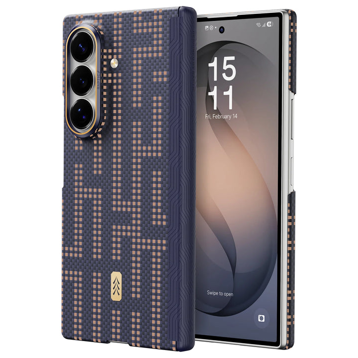 Raptic Aramid Skin-Pro Magnetic Phone Case for SAMSUNG Galaxy Z Fold 8 Ultra - grid valor