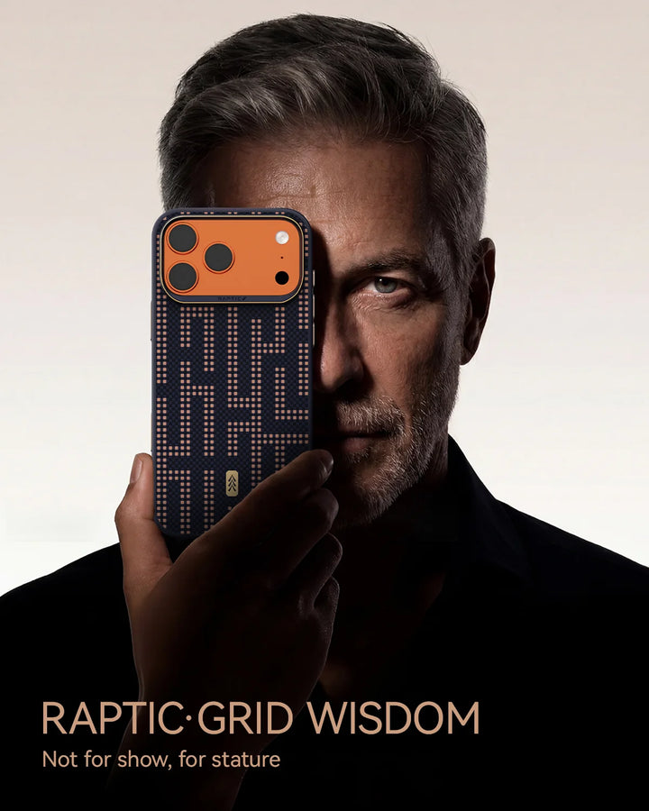 Raptic Aramid Dual Magsafe Phone Case for iPhone 17 Pro Max - grid wisdom