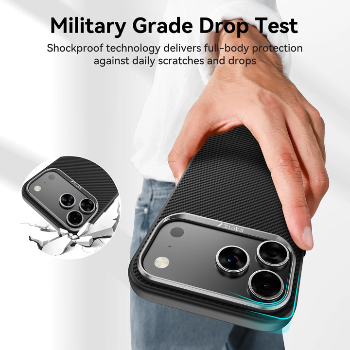 Raptic Kase TelefoniRAPTIC Aramid Dual Magsafe for iPhone 17 Pro Max - 600D