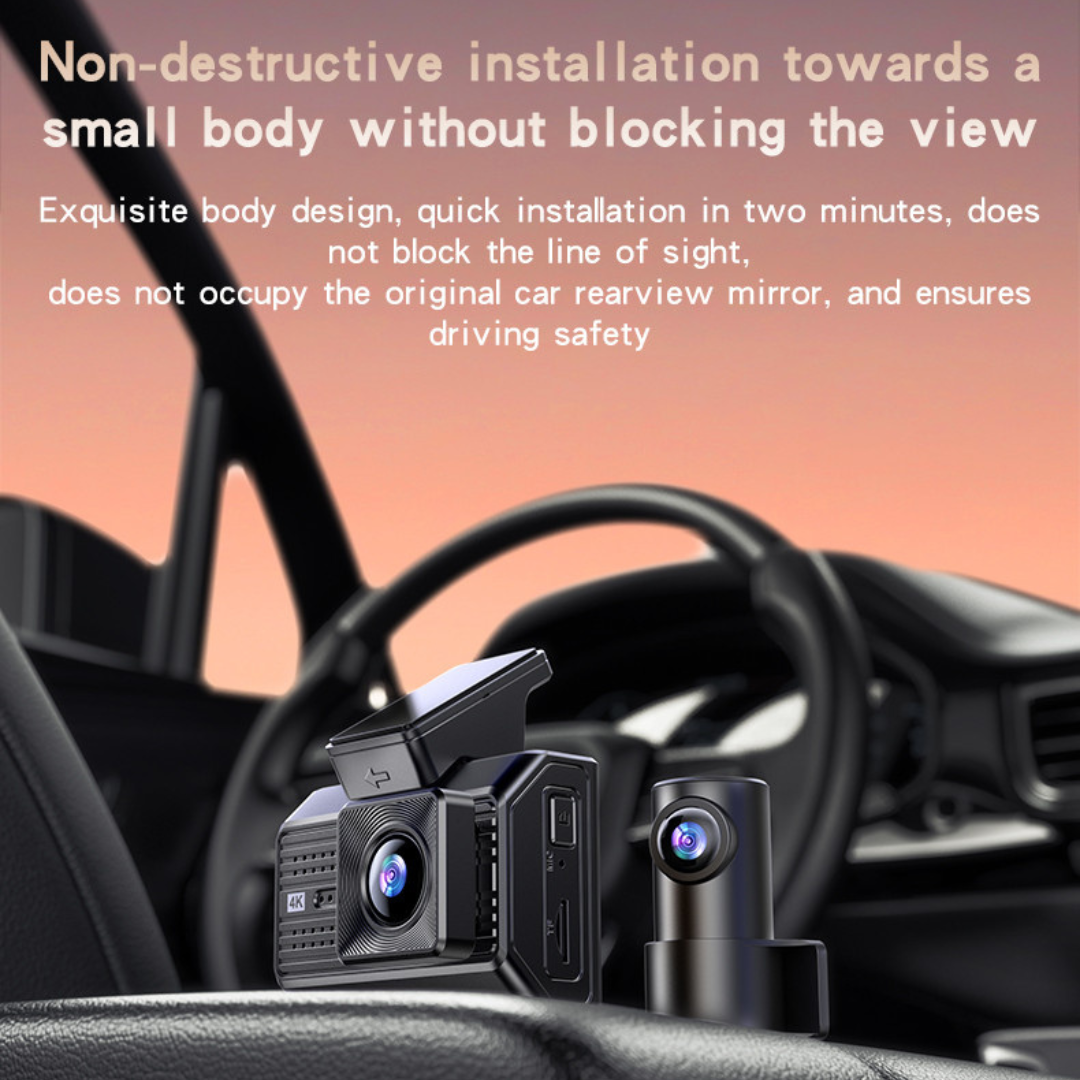 Yesido KM15 – Regjistrues 4K për Makina me Ekran të Madh, Dy Kamera, Vëzhgim 24 orë dhe Regjistrim me Ndjeshmëri nga Goditjet Dual Dash Cam - KM15 Yesido 4K Big Display Front Rear Dual Recording Vibration Triggers Recording Driving Recorder