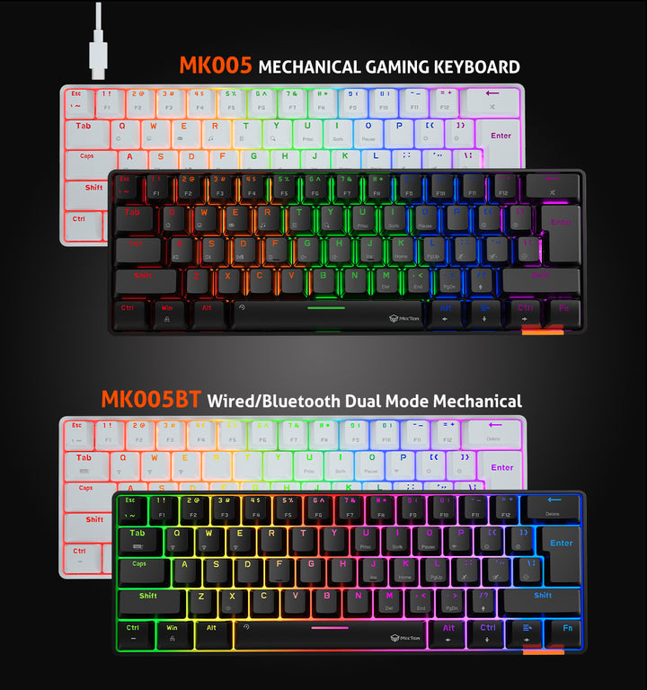 Meetion Tastiere PC MK005 USB WIRED 60% MECHANICAL