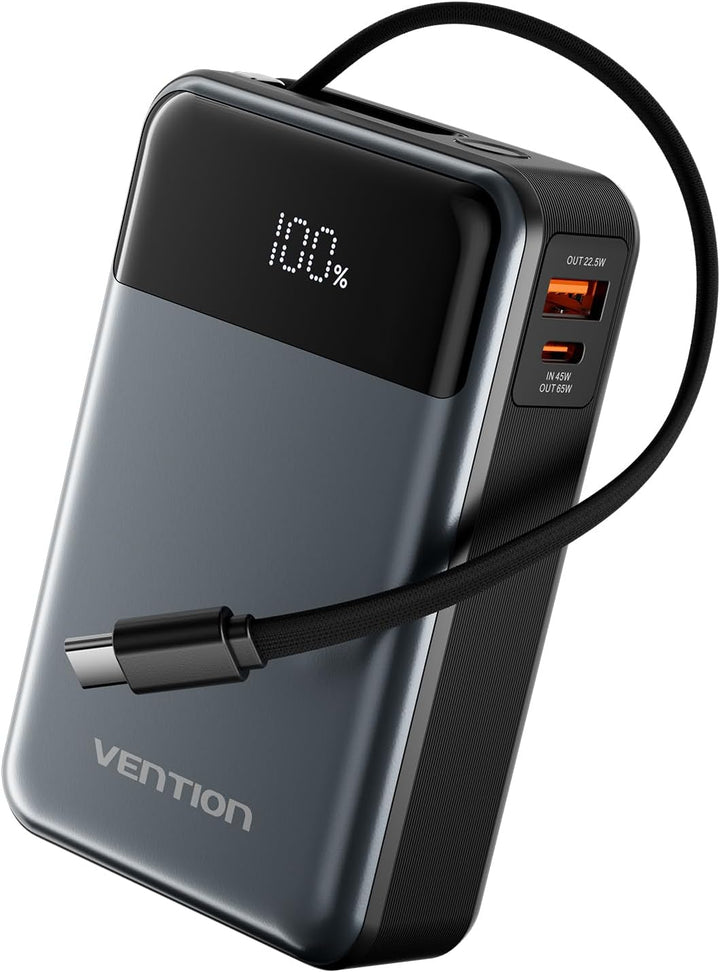 Vention Powerbank 20000mAh  65 LED Display + Cables FKDM0 20W