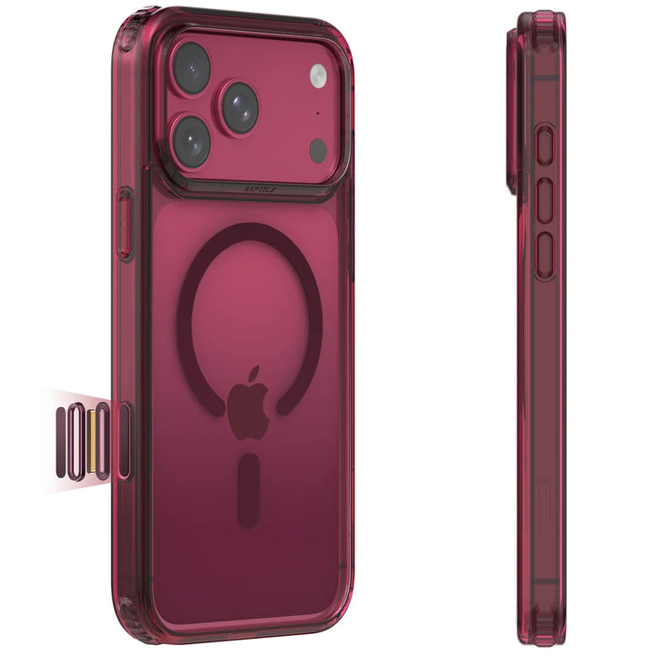 RAPTIC AIR CLEAR MAGSAFE PHONE CASE FOR IPHONE 18 PRO MAX -BURGUNDY