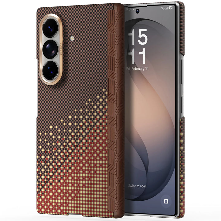 Raptic Aramid Skin-Pro  Magnetic Phone Case for SAMSUNG Galaxy Z Fold 8 Ultra - serenity amber