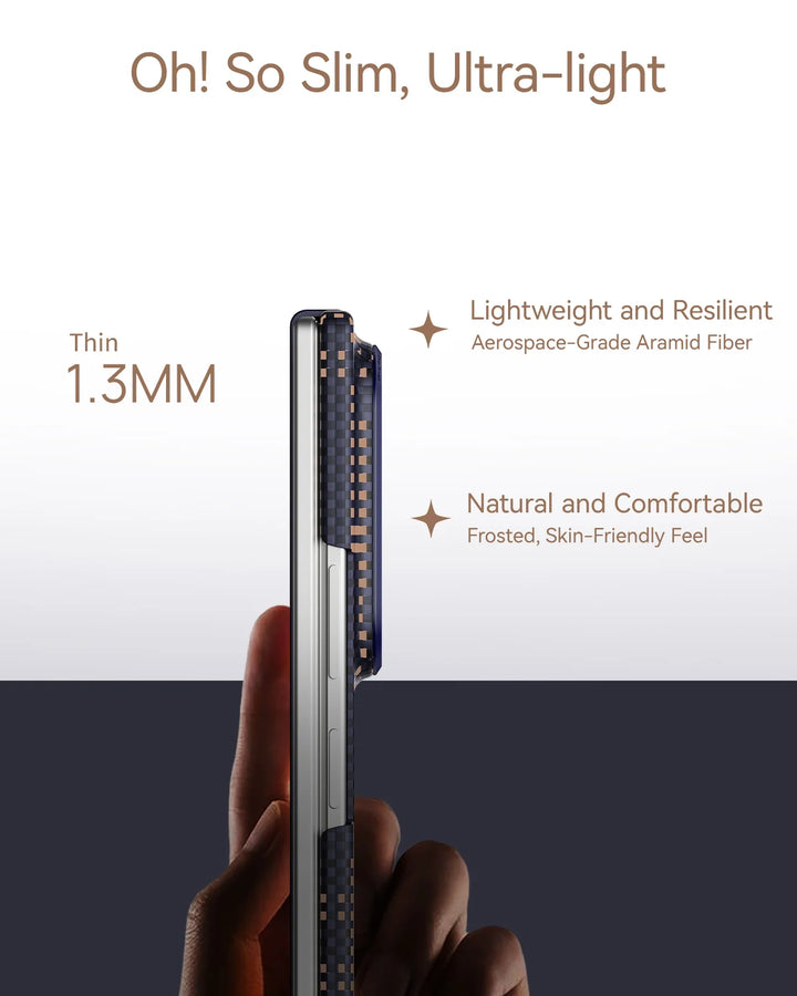 Raptic Aramid Skin-Pro Magnetic Phone Case for SAMSUNG Galaxy Z Fold 8 - grid valor