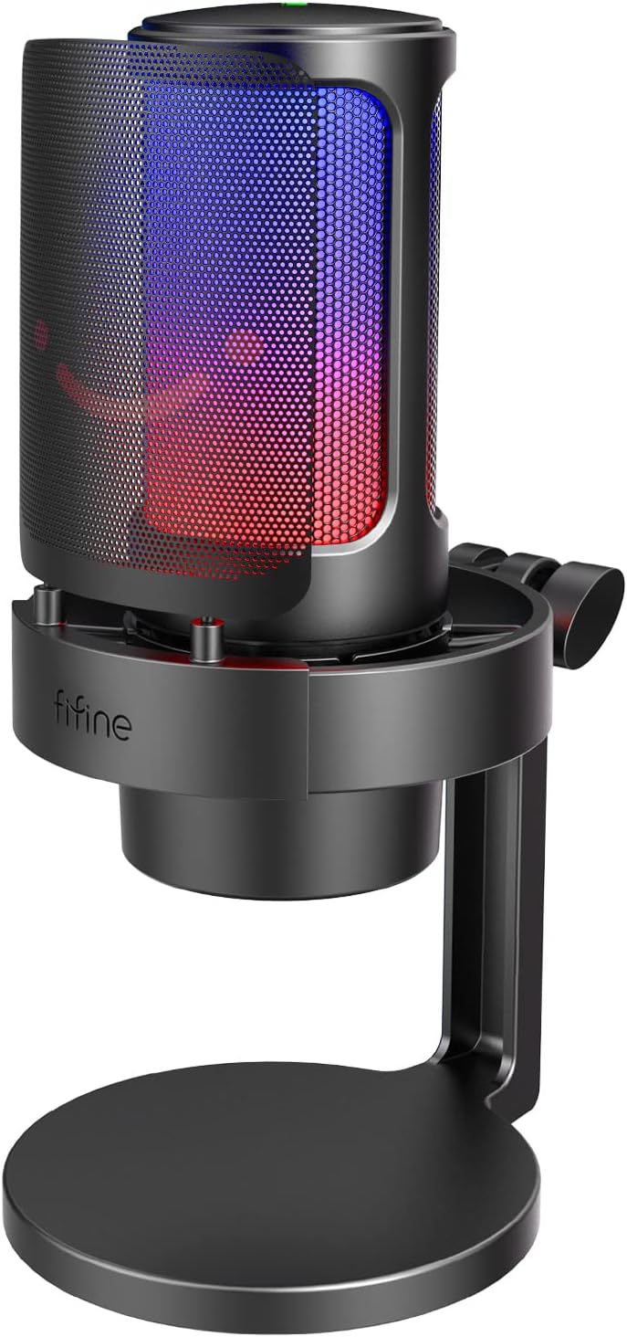 Fifine Ampligame A8 Mikrofon Gaming  USB Condenser With RGB