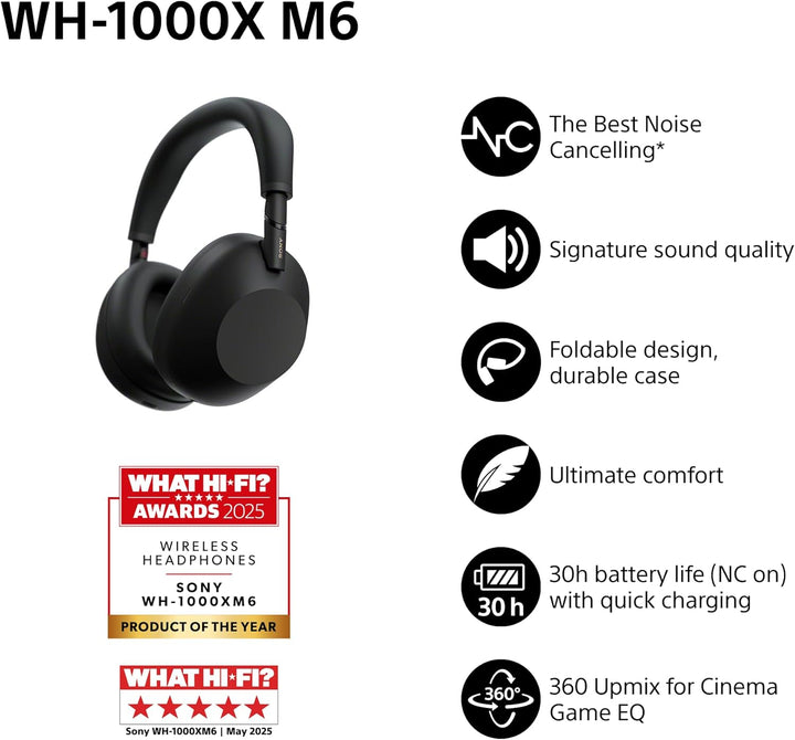 Sony Kufje bluetooth WH-1000XM6
