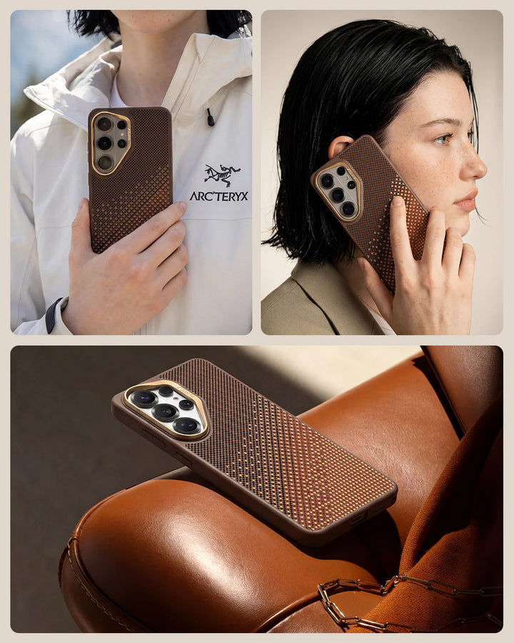 Raptic Kase Telefoni Aramid-Dual for SamSung Galaxy S26 Ultra - serenity amber