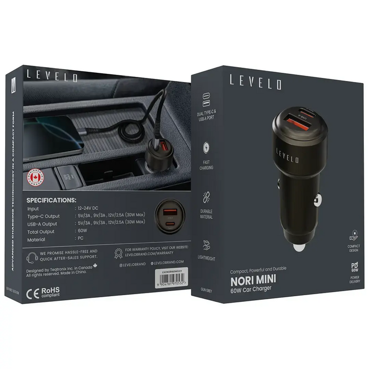 Levelo Levelo Koke makine Nori Mini 60W Car Charger