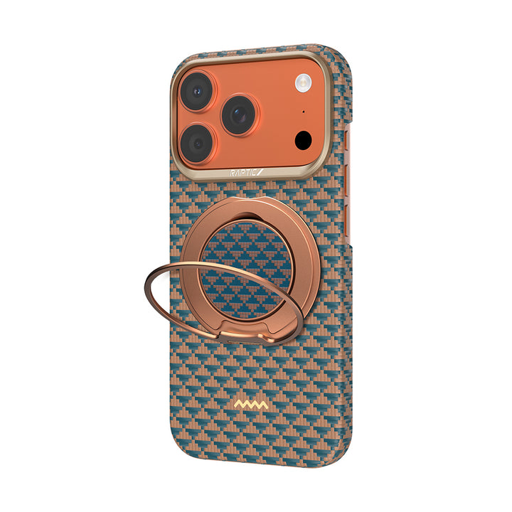 Raptic Kase telefoni Aramid Skin 2 in 1 Phone Case & Ring Stand Bundle Kit for iPhone 17 Pro Max - destiny