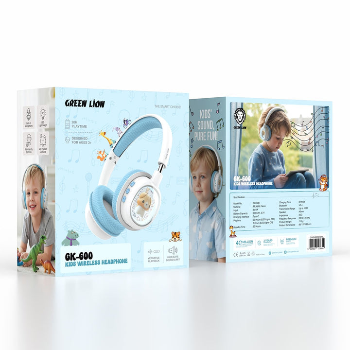 Green lion kids headphones GK-600