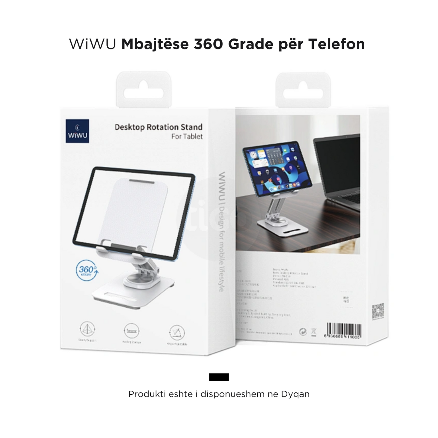 WiWU- Mbajtëse 360 Grade për Telefon dhe Tablet - Desktop Rotation Stand ZM010