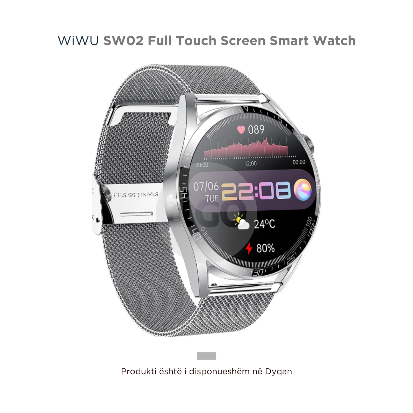 WiWU - Smart Watch Full Touch Screen - SW02