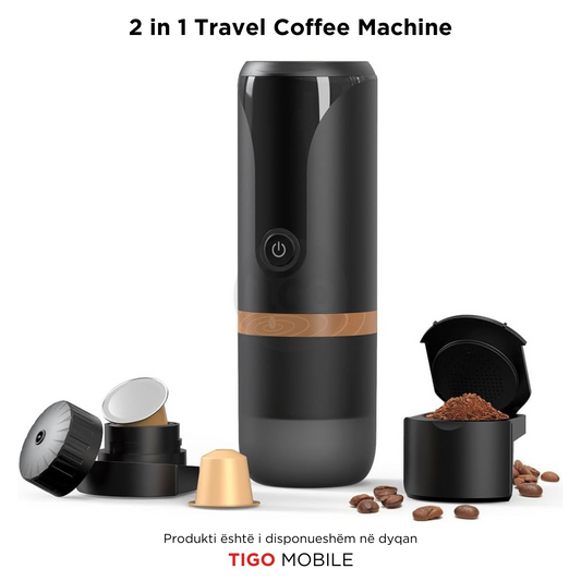 Earldom ET‑KF01 – Makinë Portative Kafeje 2‑in‑1  Travel Coffee Machine