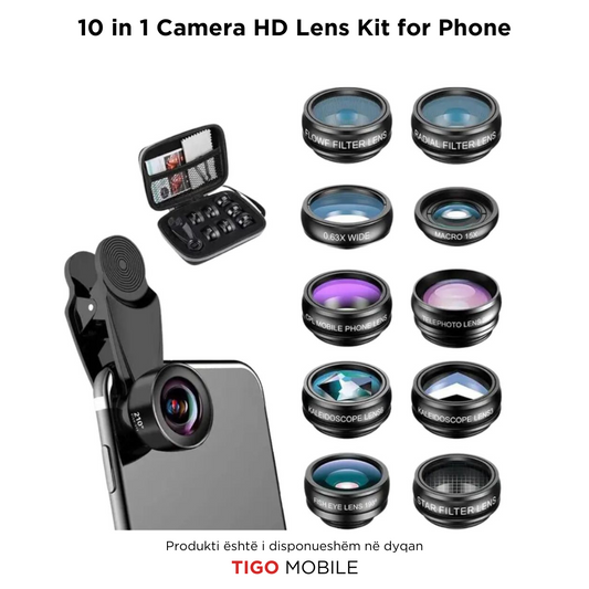 Set Lentash 10 në 1 për Kamera Telefoni – Model XH1001 Camera HD Lens Kit for Phone