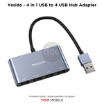 HB12 4 in 1 USB to 4 USB Hub Adapter