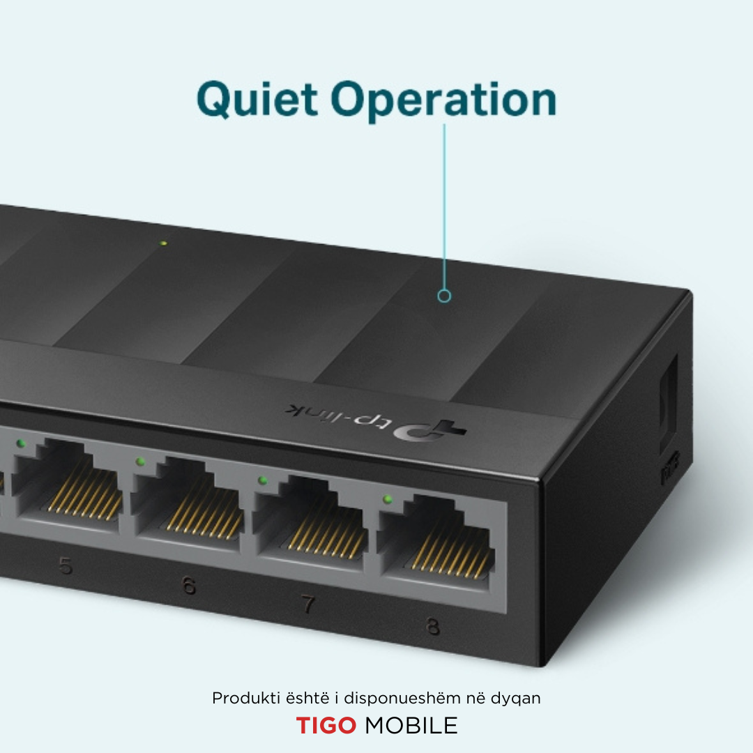8-Port 10/100/1000Mbps Desktop Switch LS1008G | GigaBIT Ethernet