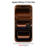 Apple iPhone 17 Pro Max with Tigo Mobile branding on a white background