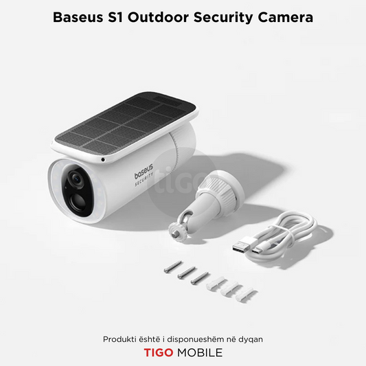 Baseus S1 Outdoor Security Camera | Kamerë Me Panel Diellor e Jashtme me Wi-Fi 1296p