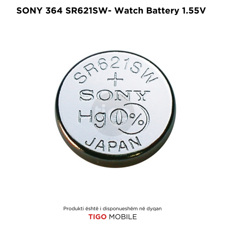 Bateri Sony SR621SW  – Për Ora & Pajisje me Konsum të Ulët - 5pc