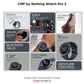 Promotional graphic of CMF by Nothing Watch Pro 2 with features listed.