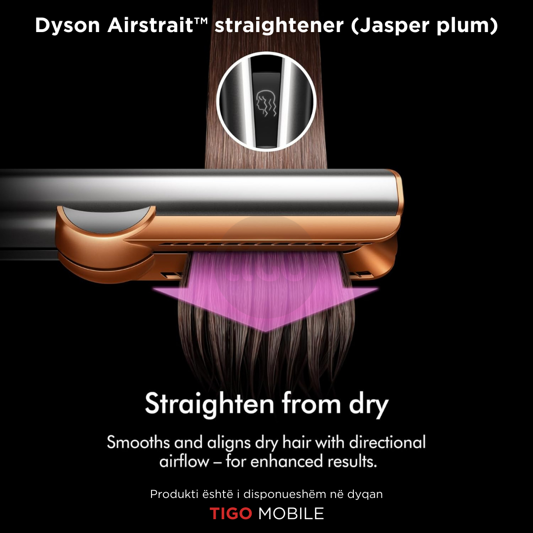 Dyson Airstrait™ straightener (Jasper plum)