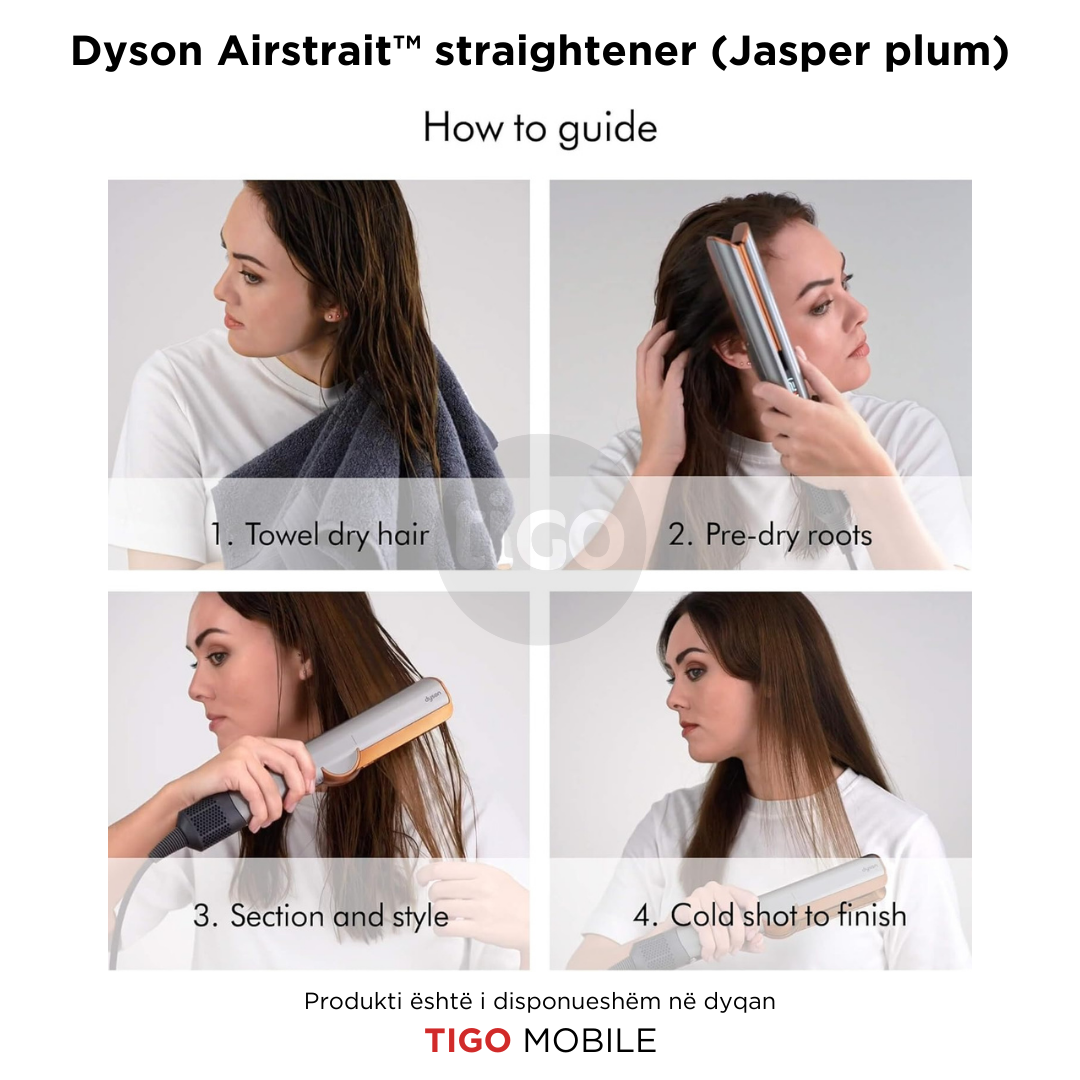 Dyson Airstrait™ straightener (Jasper plum)