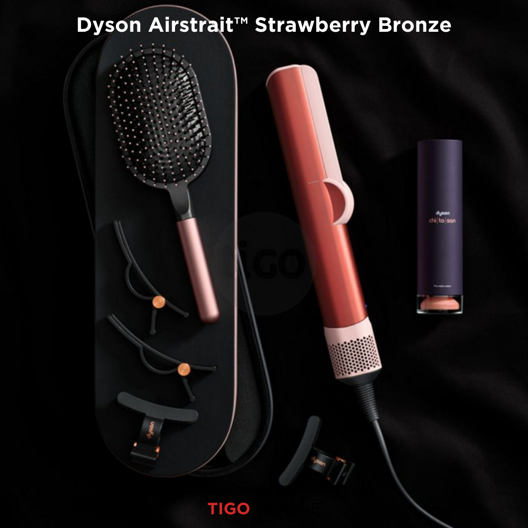 Dyson Airstrait™ straightener and dryer (Strawberry Bronze/Blush Pink)