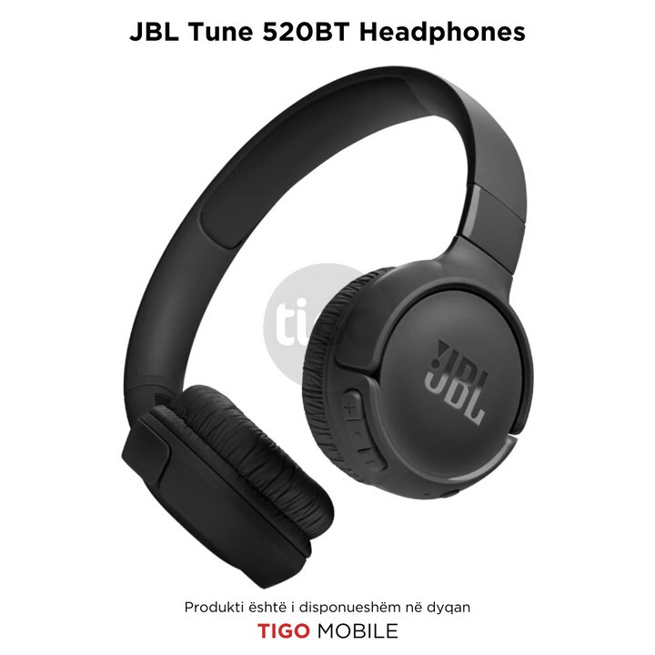 Kufje Wireless - JBL Tune 520BT tingull të fuqishëm JBL Pure Bass - Bluetooth 5.3  -TIGO MOBIE AL
