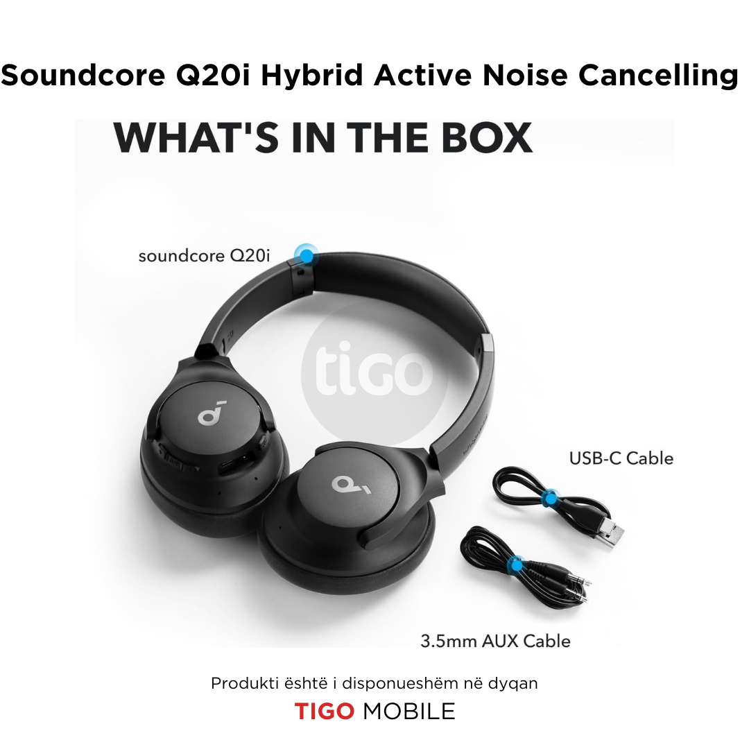 Kufje Wireless Soundcore Q20i Hybrid Active Noise Cancelling Headphone