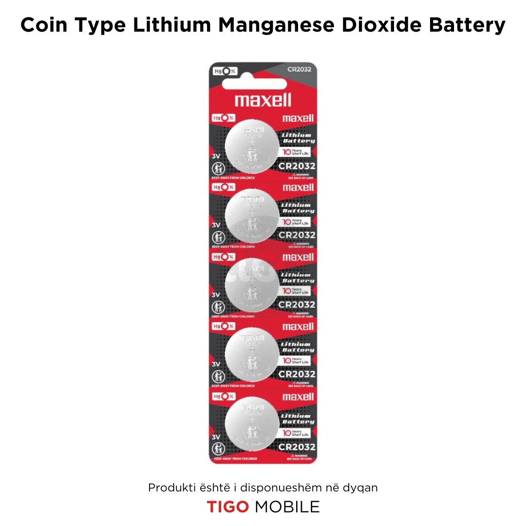 Bateri Coin Lithium Manganese Dioxide (CR) - CR2032 3V