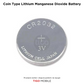 Bateri Coin Lithium Manganese Dioxide (CR) - CR2032 3V