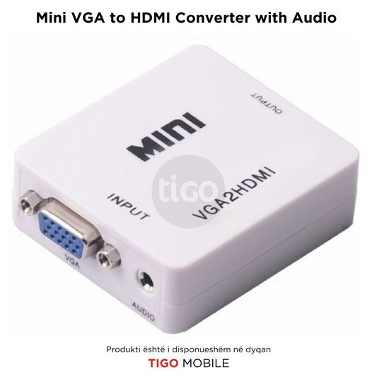 Mini VGA në HDMI Konvertues me Audio – VGA2HDMI 1080P | VGA-HDMI