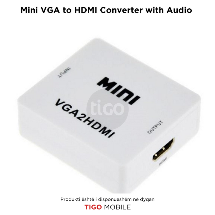 Mini VGA në HDMI Konvertues me Audio – VGA2HDMI 1080P | VGA-HDMI