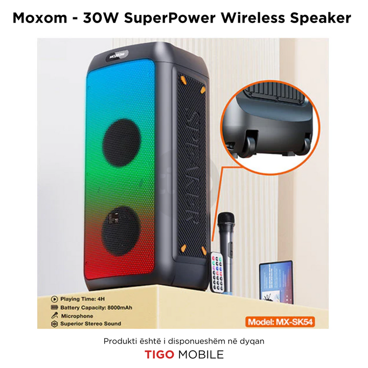 Moxom - Boks me Bluetooth 30W SuperPower Wireless Speaker