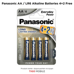 Bateri Panasonic Everyday AA / LR6 Alkaline – Paketë 4+2 Falas