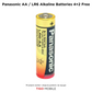 Bateri Panasonic Everyday AA / LR6 Alkaline – Paketë 4+2 Falas