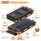 Azeada Walker I Solar Powerbank 10000mAh AZ-P15