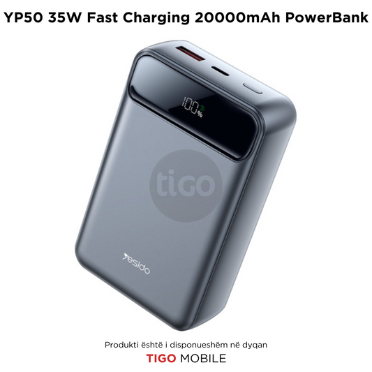 Power Bank 20000mAh me karikim magnetik 35W - YP50 35W Fast Charging