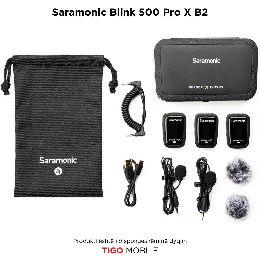 Saramonic Blink 500 ProX B2 – Mikrofon Wireless për 2 Persona me Lavalier