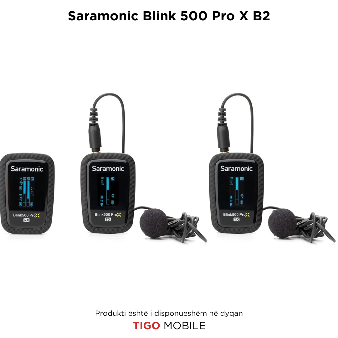 Saramonic Blink 500 ProX B2 – Mikrofon Wireless për 2 Persona me Lavalier